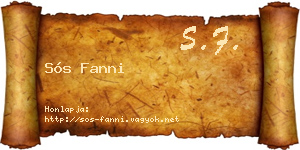 Sós Fanni névjegykártya